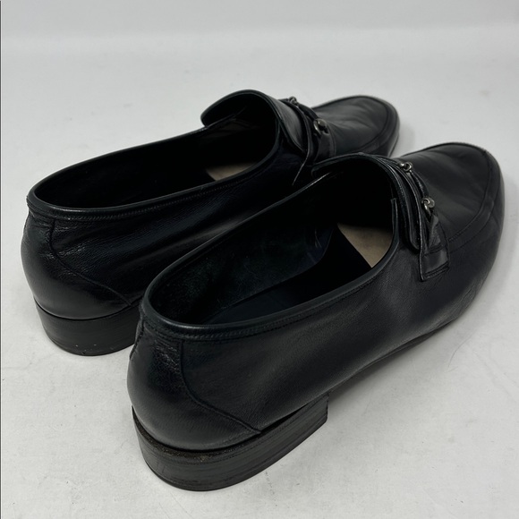 BALLY OF SWITZERLAND HORSE BIT VALET BLACK SOFT LEATHER LOAFER MENS SIZE 8.5